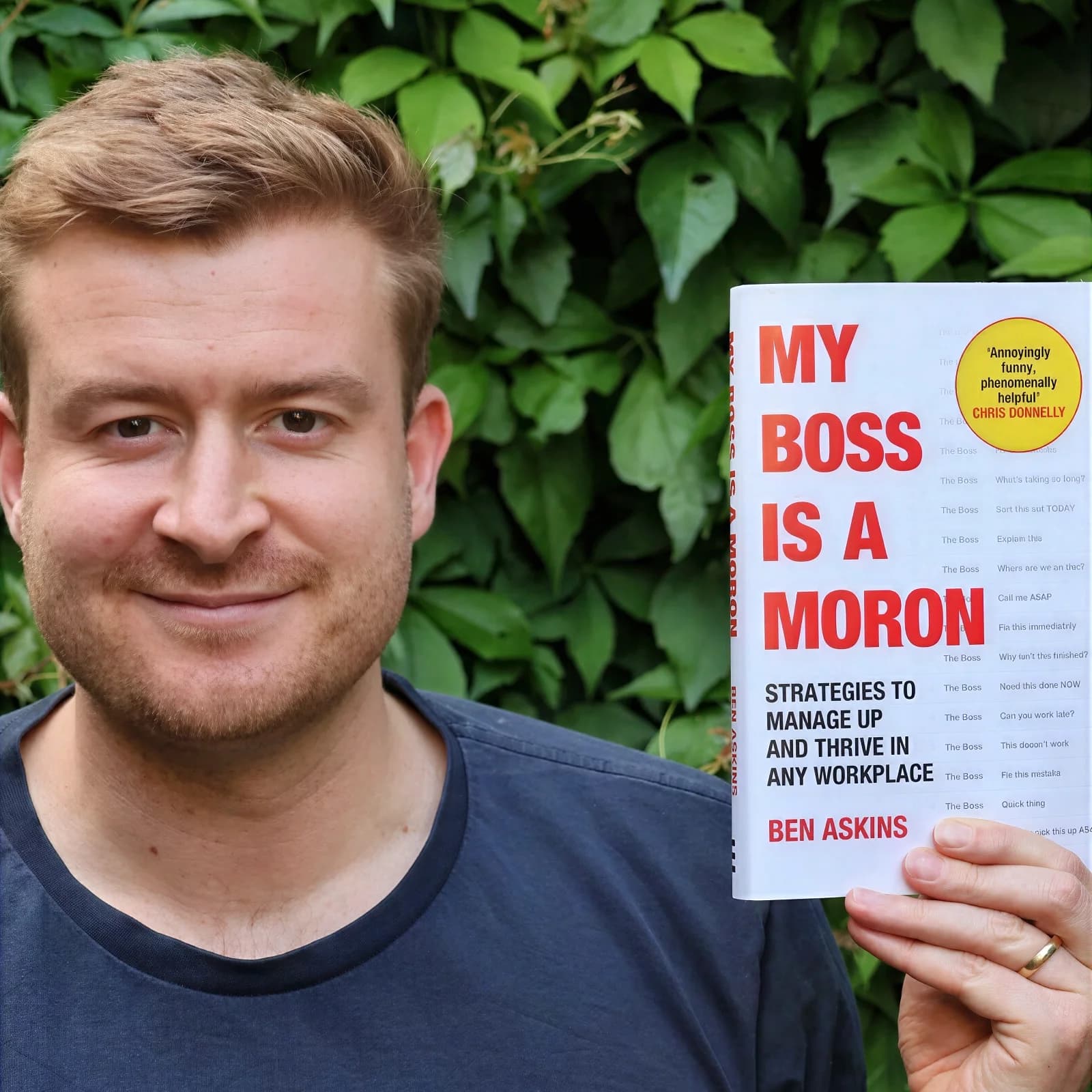 Ben Askins holding his Penguin book