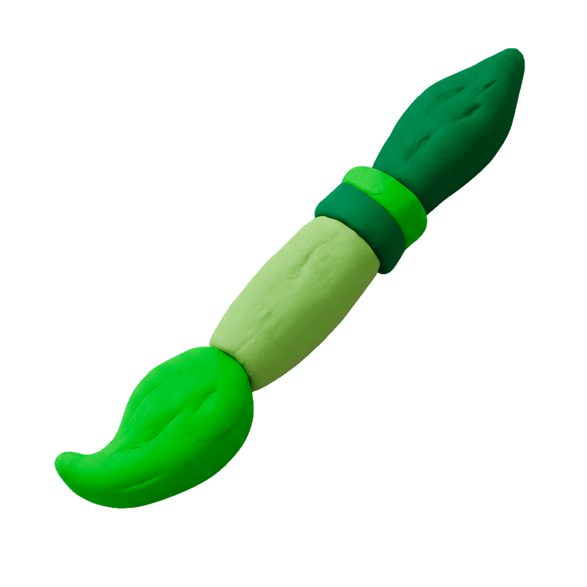 Clay paintbrush