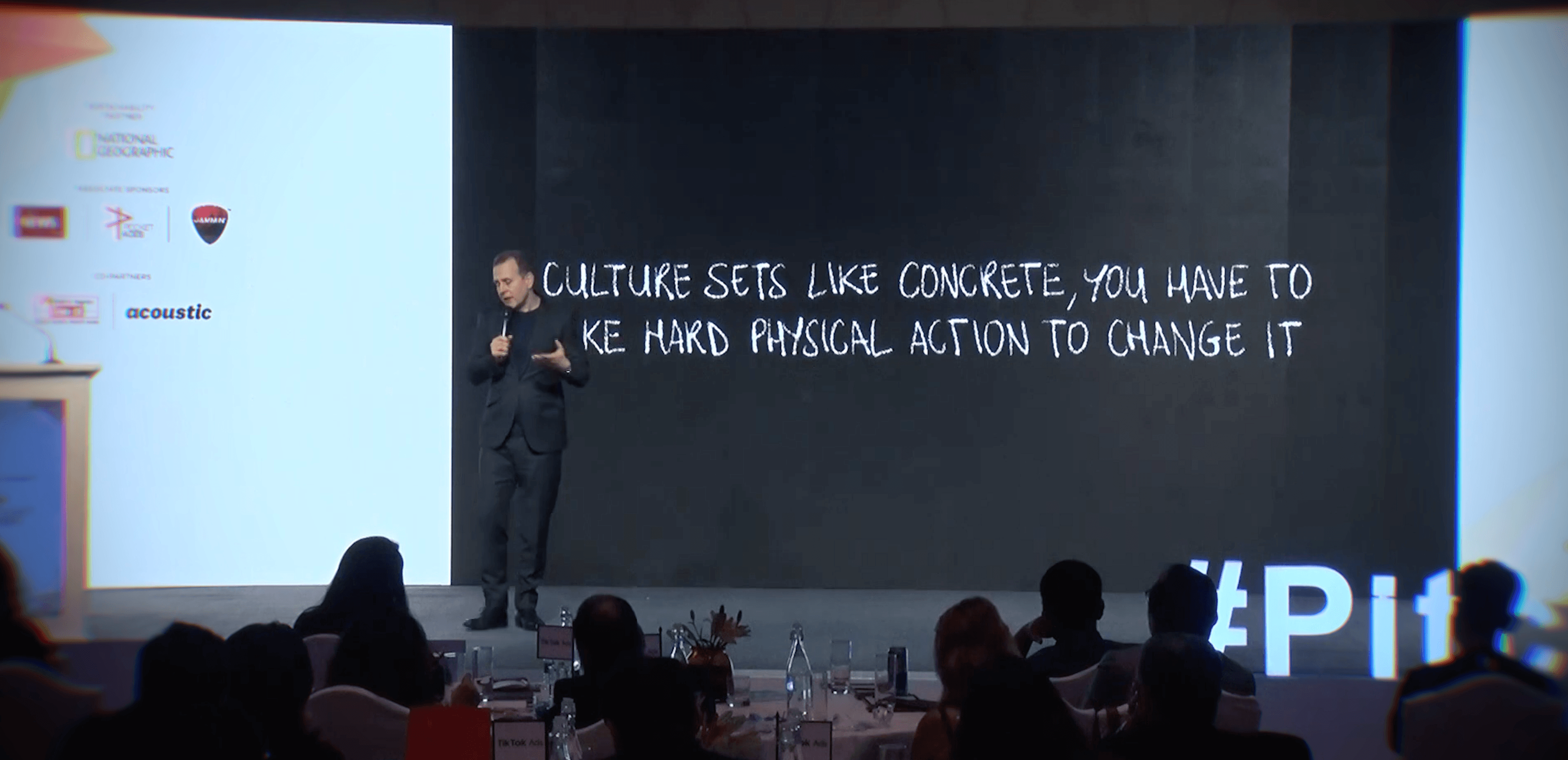 Chris Hirst keynote slide reading culture is concrete